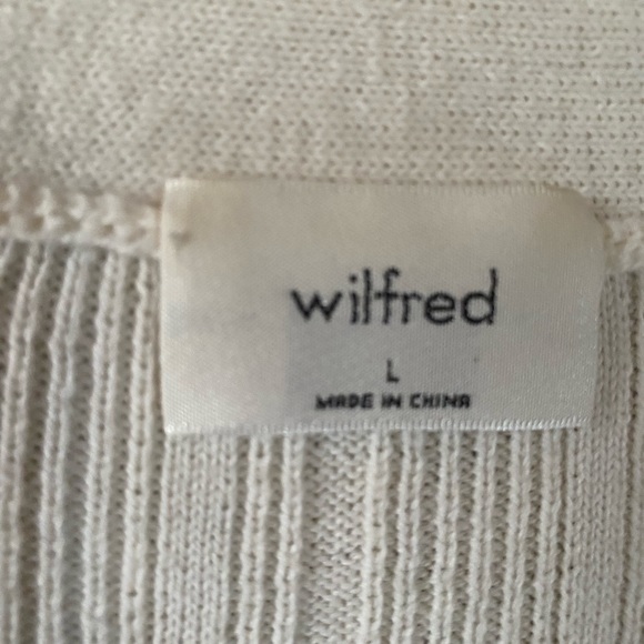 ARITZIA WILFRED plunge front cardigan oversized cream large wool - Picture 5 of 9